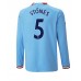 Cheap Manchester City John Stones #5 Home Football Shirt 2022-23 Long Sleeve